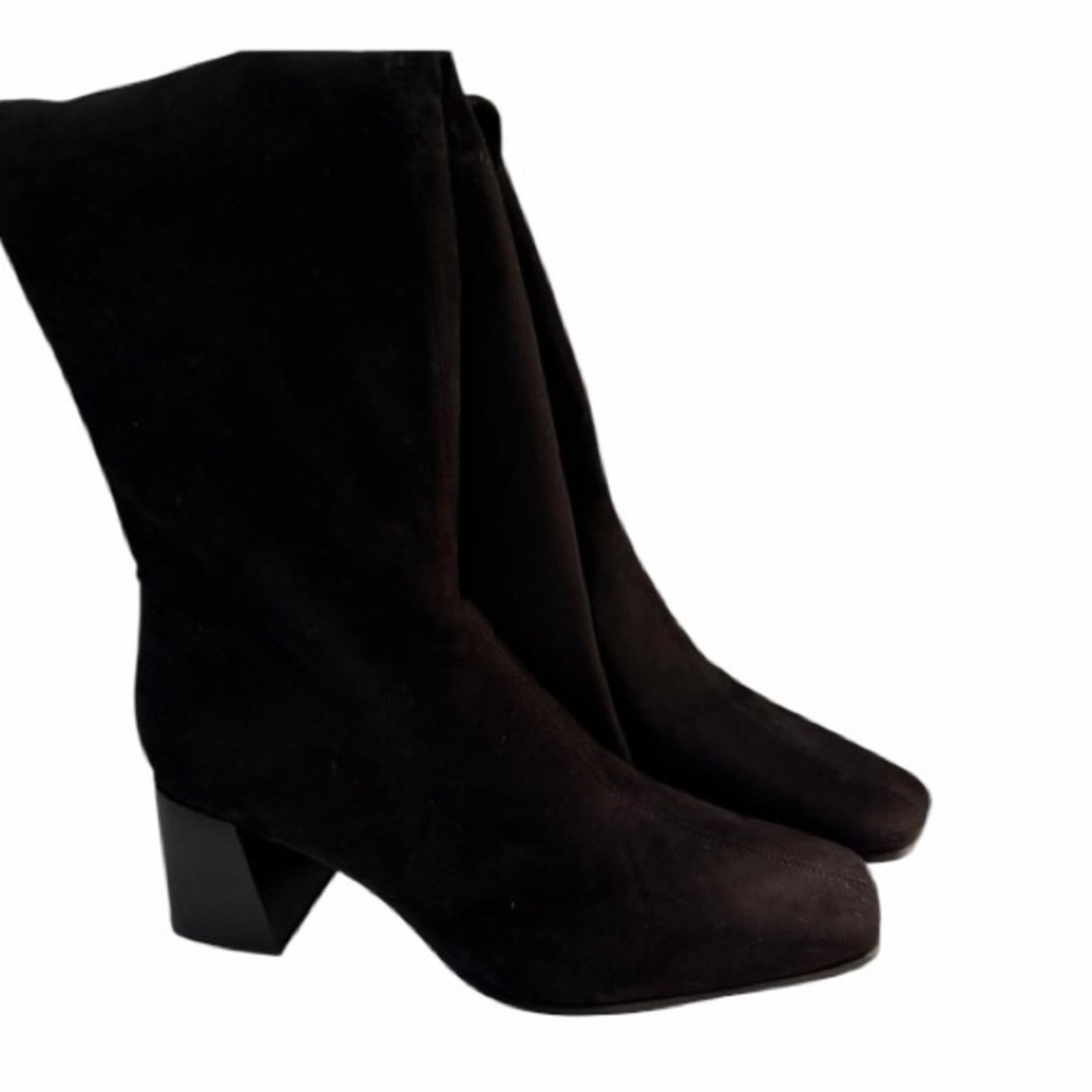 Zara Black Thigh High Boots NWT - Picture 2 of 4